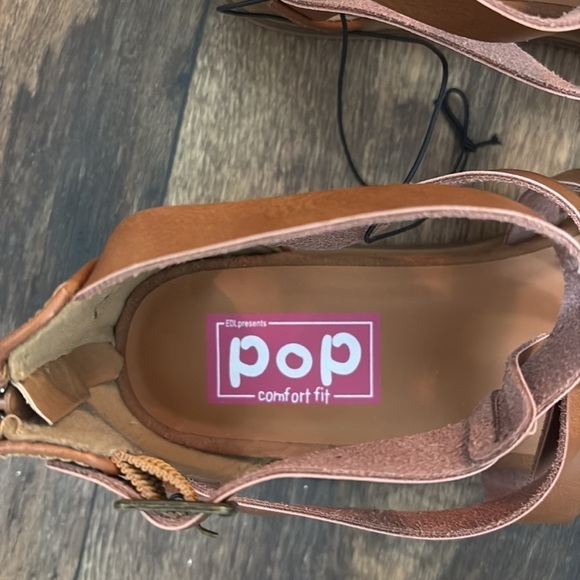 Pop Womens Traffic Ankle Strap Flat Sandals - Picture 12 of 12